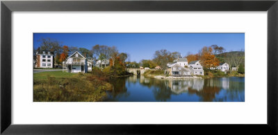 Reflection Of Buildings In Water, Blue Hill, Penobscot Peninsula, Maine, Usa by Panoramic Images Pricing Limited Edition Print image