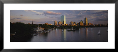 Sailboats In A River, Back Bay, Boston, Massachusetts, Usa by Panoramic Images Pricing Limited Edition Print image