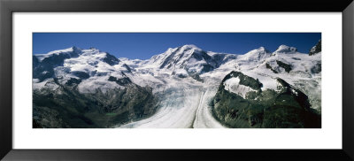 Snow Covered Mountain Range With A Glacier, Matterhorn, Switzerland by Panoramic Images Pricing Limited Edition Print image