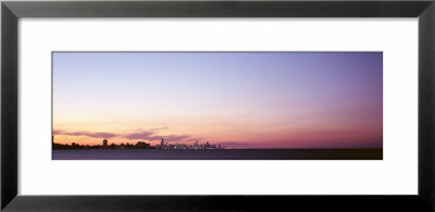 Skyscrapers At Dusk, Chicago, Illinois, Usa by Panoramic Images Pricing Limited Edition Print image
