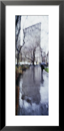 Reflection Of A Building On Water, Flatiron Building, New York City, New York State, Usa by Panoramic Images Pricing Limited Edition Print image
