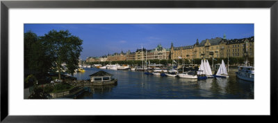 Boats In A River, Stockholm, Sweden by Panoramic Images Pricing Limited Edition Print image