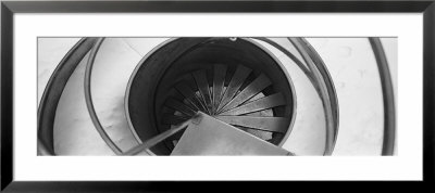 High Angle View Of A Spiral Staircase by Panoramic Images Pricing Limited Edition Print image