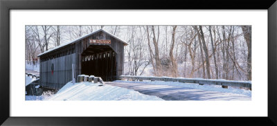 Christmas Wreath On A Bridge, Fallasburg, Michigan, Usa by Panoramic Images Pricing Limited Edition Print image