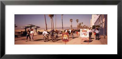 People Walking On The Sidewalk, Venice, Los Angeles, California, Usa by Panoramic Images Pricing Limited Edition Print image