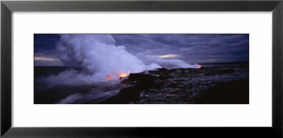 Lava Flowing Into The Ocean, Kilauea, Hawaii Volcanoes National Park, Hawaii, Usa by Panoramic Images Pricing Limited Edition Print image