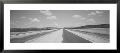 Black And White, Highway Passing Through A Landscape by Panoramic Images Pricing Limited Edition Print image