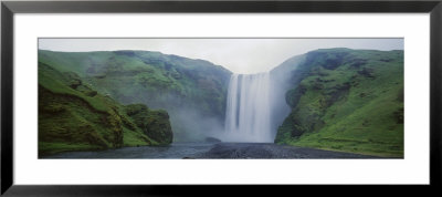 Panoramic View Of A Waterfall, Skogafoss Waterfall, Skogar, Iceland by Panoramic Images Pricing Limited Edition Print image
