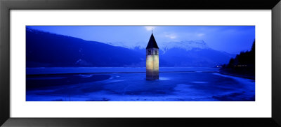 Lago Di Resia Church, Tyrol, Italy by Panoramic Images Pricing Limited Edition Print image