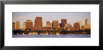 View Of City Skyline By The Shore, Boston, Massachusetts, Usa by Panoramic Images Pricing Limited Edition Print image