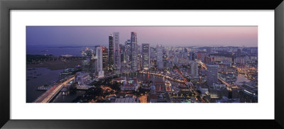 Aerial View Of The Skyline Of The Financial District, Singapore by Panoramic Images Pricing Limited Edition Print image