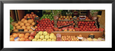 Close-Up Of Fruits In A Market, Rue De Levy, Paris, France by Panoramic Images Pricing Limited Edition Print image