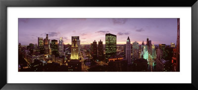 Skyscrapers In A City At Dusk, Chicago, Illinois, Usa by Panoramic Images Pricing Limited Edition Print image