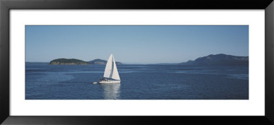 Sailboat Sailing In The Sea, San Juan, Washington State, Usa by Panoramic Images Pricing Limited Edition Print image