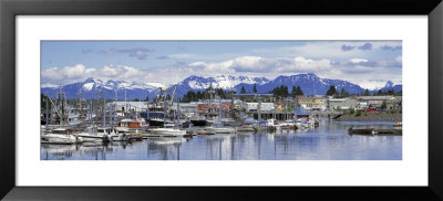 View Of Boats Stationed On A Harbor, South Harbor, Petersburg, Alaska, Usa by Panoramic Images Pricing Limited Edition Print image