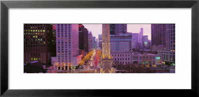 Twilight, Downtown, City Scene, Loop, Chicago, Illinois, Usa by Panoramic Images Pricing Limited Edition Print image