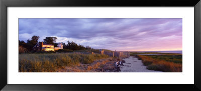 Beachside House, Water, Sunset, Cape Cod, Massachusetts, Usa by Panoramic Images Pricing Limited Edition Print image