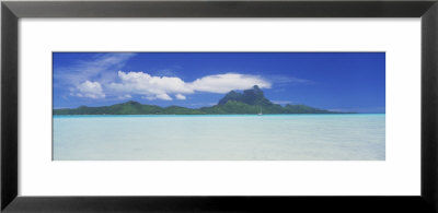 Boat In The Ocean, Bora Bora, French Polynesia by Panoramic Images Pricing Limited Edition Print image