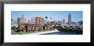 High Angle View Of City Buildings, Erie Basin Marina, Buffalo, New York State, Usa by Panoramic Images Pricing Limited Edition Print image