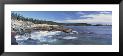 Rocks Along The Coast, Atlantic Ocean, Acadia National Park, Maine, Usa by Panoramic Images Pricing Limited Edition Print image