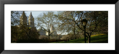 Park In Front Of A Building, Central Park, New York City, New York State, Usa by Panoramic Images Pricing Limited Edition Print image