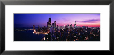 Night, Cityscape, Chicago, Illinois, Usa by Panoramic Images Pricing Limited Edition Print image