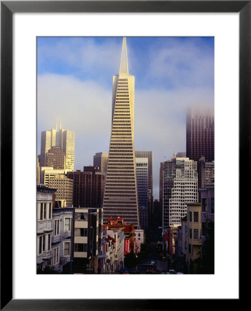 Low Cloud Around Transamerica Pyramid Building, San Francisco, California, Usa by Richard I'anson Pricing Limited Edition Print image
