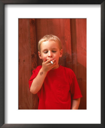 Portrait Of Boy Smoking Cigarette by Jan Halaska Pricing Limited Edition Print image