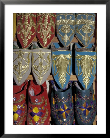 Traditionally Embroidered Babouches, Morocco by John & Lisa Merrill Pricing Limited Edition Print image