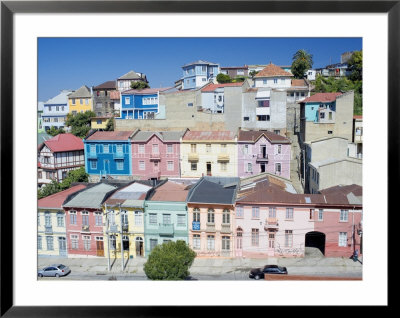 Traditional Colorful Houses, Valparaiso, Unesco World Heritage Site, Chile, South America by Marco Simoni Pricing Limited Edition Print image