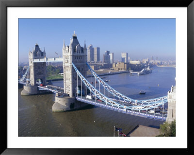 River Thames And Tower Bridge, London, England, Uk by D H Webster Pricing Limited Edition Print image