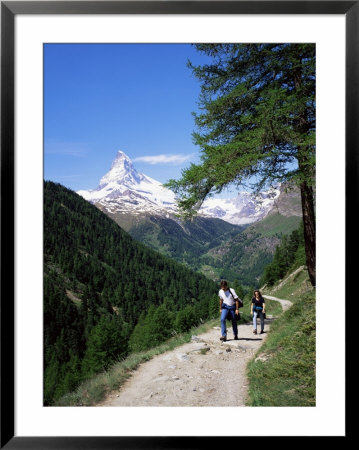 Hiking Near The Matterhorn, Swiss Alps, Switzerland by Roy Rainford Pricing Limited Edition Print image