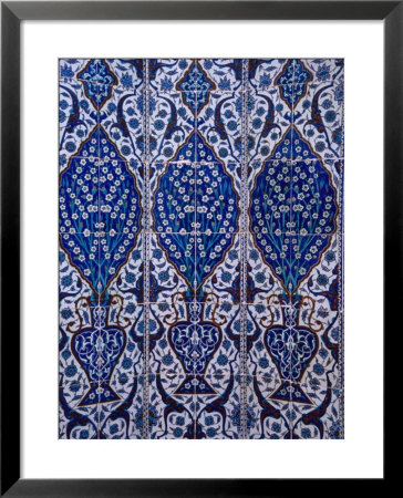 Detail Of Iznik Tiles Of Rustem Pasa Camii, Istanbul, Turkey by Izzet Keribar Pricing Limited Edition Print image