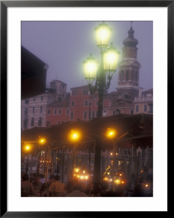 Glass Lamps And Outdoor Dining, Riva Del Vin, Venice, Italy by Stuart Westmoreland Pricing Limited Edition Print image