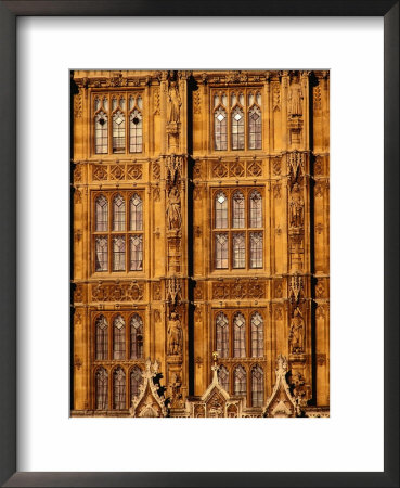 Architectural Detail Of Neo-Gothic Houses Of Parliament, London, England by Richard I'anson Pricing Limited Edition Print image
