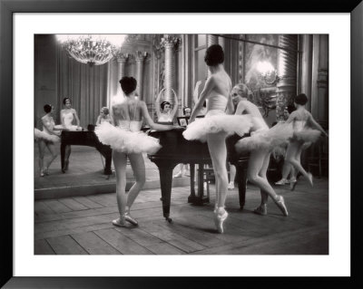 Ballerinas At The Paris Opera Doing Their Barre In Rehearsal Room by Alfred Eisenstaedt Pricing Limited Edition Print image
