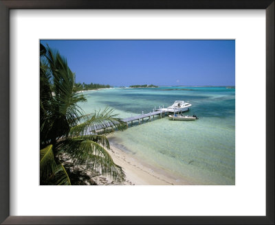 Beach And Jetty, Near Georgetown, Exuma, Bahamas, West Indies, Central America by Ethel Davies Pricing Limited Edition Print image