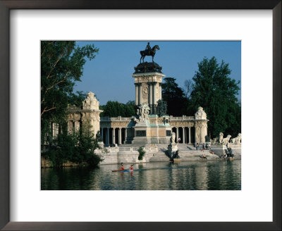 People Canoeing Past Parque Del Retiro, Madrid, Spain by Bill Wassman Pricing Limited Edition Print image