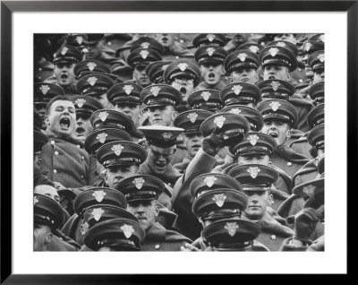 West Point Cadets Cheering During Army Vs. Notre Dame Game by Francis Miller Pricing Limited Edition Print image