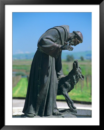 Statue Of St. Francis Of Assisi At The Viansa Winery, Sonoma County, California, Usa by John Alves Pricing Limited Edition Print image
