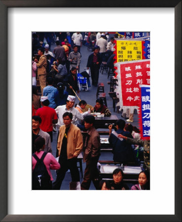 Crowds On Wangfujing Street In Dongcheng Bejing, China by Phil Weymouth Pricing Limited Edition Print image
