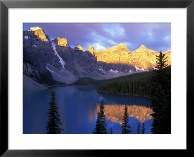 Lake Moraine At First Light, Banff National Park, Alberta, Canada by Rob Tilley Pricing Limited Edition Print image