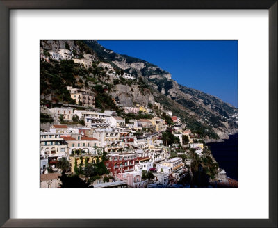 Houses Terraced Into Amalfi Coastline, Positano, Italy by Dallas Stribley Pricing Limited Edition Print image