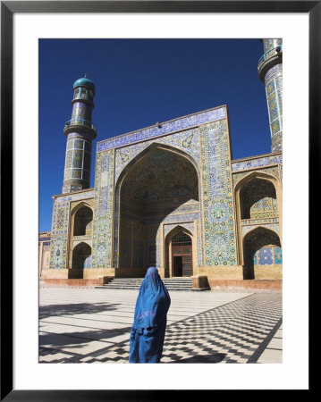 Lady Wearing A Blue Burqua Outside The Friday Mosque (Masjet-E Jam), Herat, Afghanistan by Jane Sweeney Pricing Limited Edition Print image