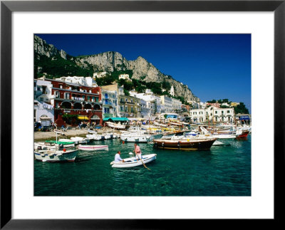 Boats In Marina Grande Harbour, Capri, Campania, Italy by David Tomlinson Pricing Limited Edition Print image