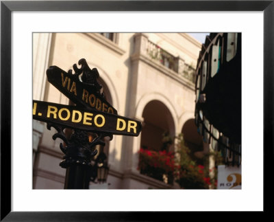 Rodeo Drive Street Sign In Beverley Hills, Los Angeles, Usa by Rick Gerharter Pricing Limited Edition Print image