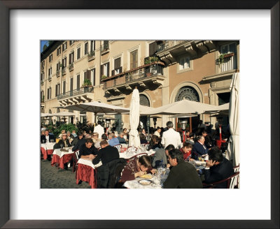 Outdoor Cafe, Piazza Navona, Rome, Lazio, Italy by Sergio Pitamitz Pricing Limited Edition Print image