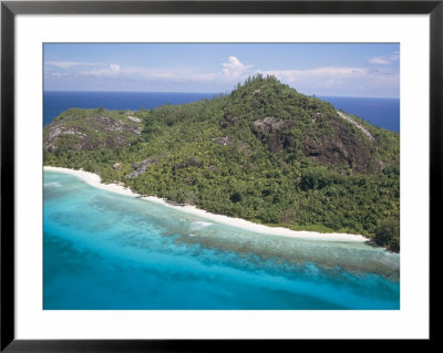 Aerial, Ile Therese, Northwest Coast, Island Of Mahe, Seychelles, Indian Ocean, Africa by Bruno Barbier Pricing Limited Edition Print image