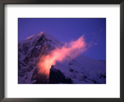 Eiger Mountain Looms In Purple Sunrise Light With Streaking Ridge Clouds, Bern, Switzerland by Dominic Bonuccelli Pricing Limited Edition Print image