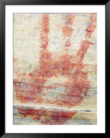 Pre-Historic Native American Pictographs At Bear Gulch Near Lewistown, Montana, Usa by Chuck Haney Pricing Limited Edition Print image